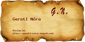 Gerstl Nóra névjegykártya