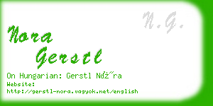 nora gerstl business card